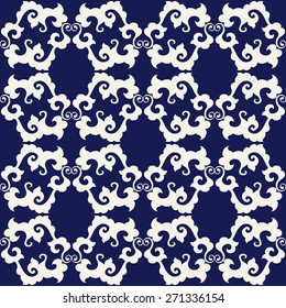 Abstract vintage seamless floral pattern. Repeating vector background for fabric, prints, cards