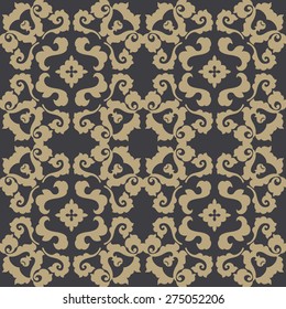 Abstract vintage seamless floral pattern. Repeating vector background for fabric, prints, cards