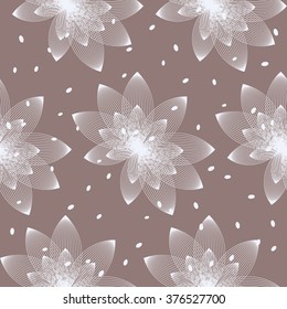 Abstract vintage seamless flower pattern