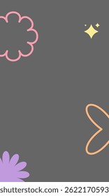 Abstract Vintage Shape Pastel Color with Dark Background. Retro Potrait Dark Background. High Quality Background Vector Illustration