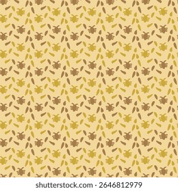 Abstract vintage squiggle seamless vector pattern. Gender neutral artistic repeatable curl for background, wallpaper and hand drawn design. 