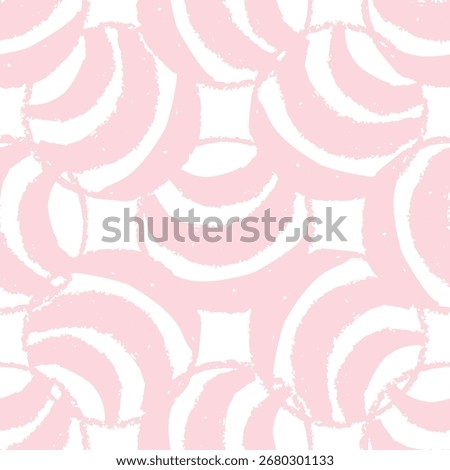 Abstract vintage squiggle seamless vector pattern. Gender neutral artistic repeatable curl for background, wallpaper and hand drawn design. 