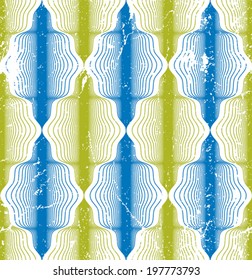 Abstract vintage style seamless pattern, vector geometric lines repeating ornamental background.