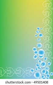 Abstract vintage a vector background with spheres. Business concept