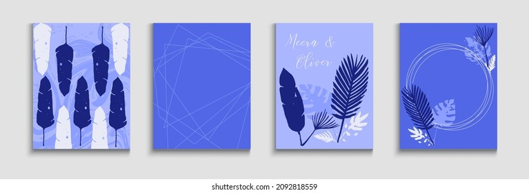 Pancartas de vectores de época abstractas. Patrón de marco geométrico. La Mano Dibujó Antecedentes Asiáticos. Invitación al estilo japonés. Tintes, Tejidos Tropicales. Noble Banana Deja El Diseño De Invitación.
