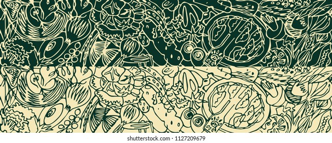 Abstract Vintage Vector Illustration for decoration of cookbooks, magazines, scrapbooking, walls, fabrics, etc.