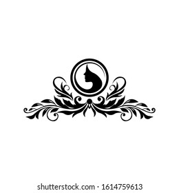 Abstract vintage vector logo. Elegant monogram design template. Decorative frame background. Luxury Vintage, Crests logo,Crest. Business sign, identity,Fashion