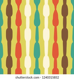 abstract vintage vertical shape seamless pattern on yellow