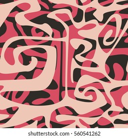 abstract vintage wallpaper pattern seamless on the red background. Vector illustration