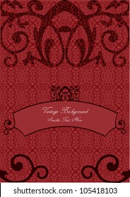 abstract vintage wallpaper,structure seamless pattern with decorated frame for your text