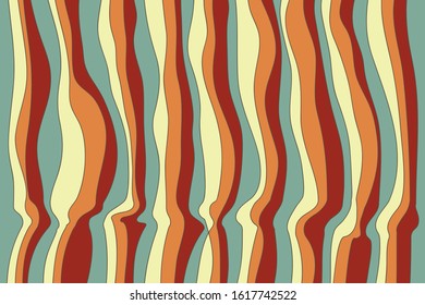 Abstract vintage wavy lines pattern. Good for fashion / textile products.