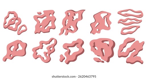 Abstract Vintage Wavy Smoke Shape