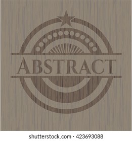 Abstract vintage wood emblem