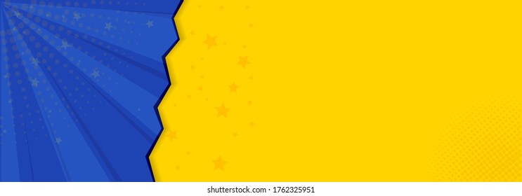 Abstract vintage yellow and blue background. Modern hipster futuristic graphics. For template, banner, or label design. Vector illustration