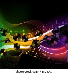 abstract vinyl disc background