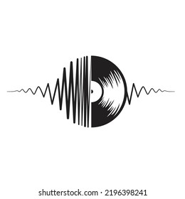 abstract vinyl logo, vinyl vector illustration