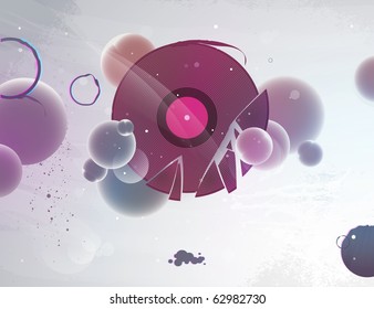 Abstract vinyl record for the dj party
