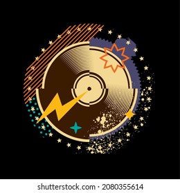 Abstract vinyl record vector design