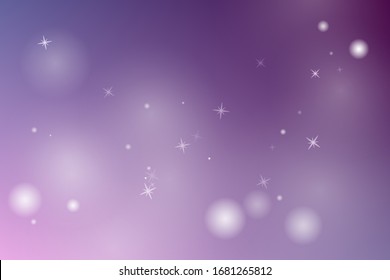 Abstract violet background with glowing particles. Vector illustration.