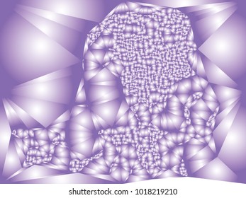 Abstract violet background with gradient circles, bubbles. Beautiful background with particles. Vector clip art.