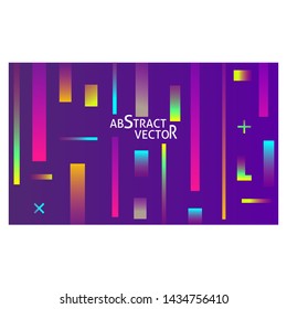 Abstract violet background. Gradient colors, dynamic stripes, plus, cross. Minimal geometric lines, dynamic effect. Vector template for banners, poster, covers, flyers
