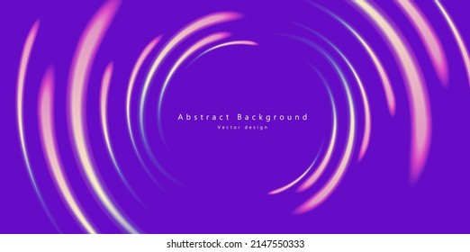 Abstract violet background with lights moving by circle radius creating spiral texture