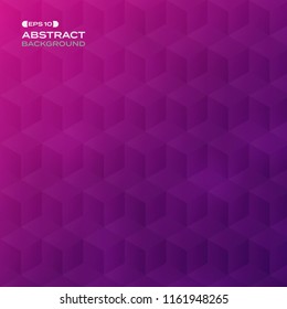 Abstract of violet background with pentagon geometric pattern background. Illustration vector eps10