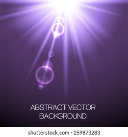 Abstract violet background with rays