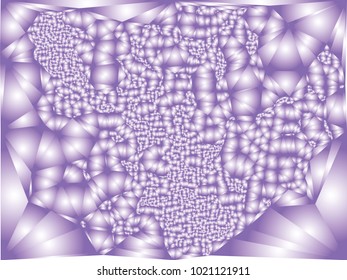 Abstract violet background with surface curved like a lot of bubbles.  Bumpy texture. Vector clip art.