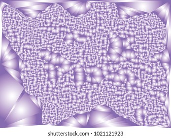 Abstract violet background with surface curved like a lot of bubbles.  Bumpy texture. Vector clip art.