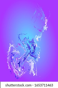 pancarta violeta abstracta. salpicaduras de pintura coloreada sobre un fondo brillante