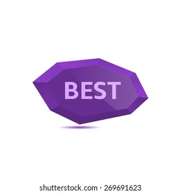 Abstract Violet Best icon on the white background. Vector illustration.