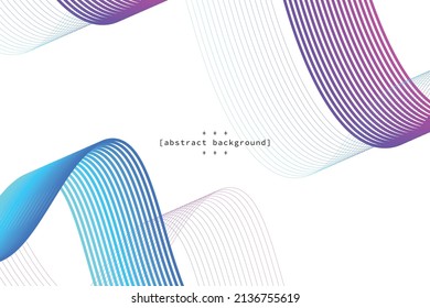 abstract violet and blue flow line with twisted curve on white background can be use for brochure template magazine note book cover website template technology advertisement vector eps.