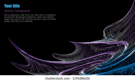 Abstract violet and blue wave background