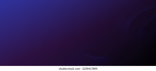 Abstract violet and blue wavy lines with Futuristic technology digital hi-tech.  Vector illustration
