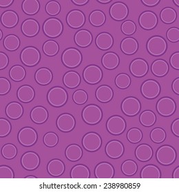 Abstract violet circles on purple seamless background, vector illustration
