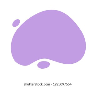 Abstract violet color shape element design for fluid liquid vector graphic background or text copy space backdrop