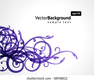Abstract violet floral ornamental background