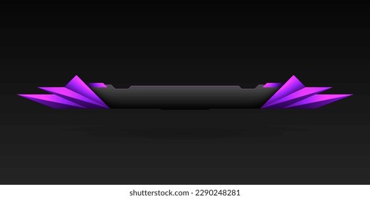 Abstract violet game screen gui lower third title banner template