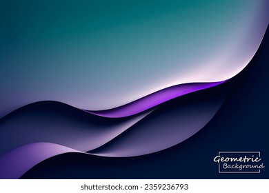 Resumen geométrico violeta. Aislar sobre el fondo azul. Ilustración vectorial.