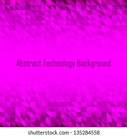 Abstract Violet Geometric Technology Background, vector illustration