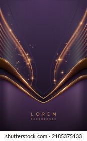 Abstract Violet And Gold Luxury Background