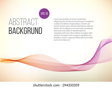 Abstract violet gradient background . Eco. Health. Wave lines