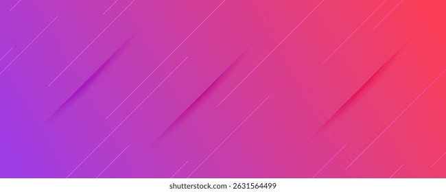 Abstrakter violetter Farbverlauf mit Linien und Schatten. Kopfzeilenbanner. Helle abstrakte Präsentation Hintergrund. Vektorgrafik