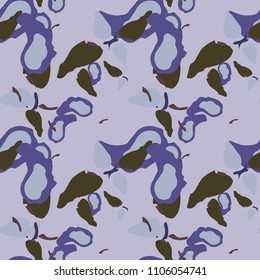 Abstract violet, green and purple background as UFO camouflage. Seamless repeat pattern usable as urban camo, wallpaper, backdrop or for print for textile or wrapping paper