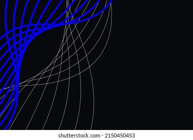 abstract violet and grey flow line with pitch black background can be use for technology presentation advertisement packaging design website template