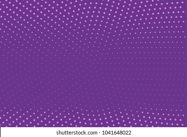 Abstract violet halftone pattern. Futuristic panel. Grunge dotted backdrop with circles, dots, point. Design element for web banners, posters, cards, wallpapers, sites. Vector illustration