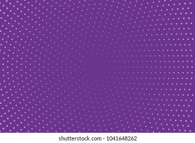 Abstract violet halftone pattern. Futuristic panel. Grunge dotted backdrop with circles, dots, point. Design element for web banners, posters, cards, wallpapers, sites. Vector illustration