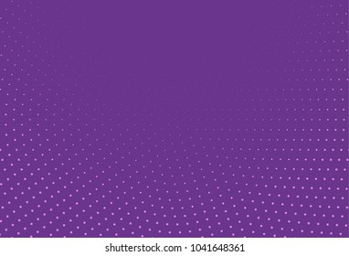 Abstract violet halftone pattern. Futuristic panel. Grunge dotted backdrop with circles, dots, point. Design element for web banners, posters, cards, wallpapers, sites. Vector illustration
