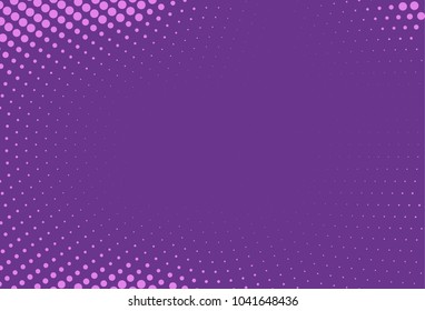 Abstract violet halftone pattern. Futuristic panel. Grunge dotted backdrop with circles, dots, point. Design element for web banners, posters, cards, wallpapers, sites. Vector illustration